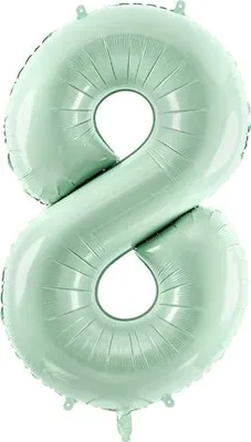 Produktbild von Folienballon Zahl „8“, 72cm, grün