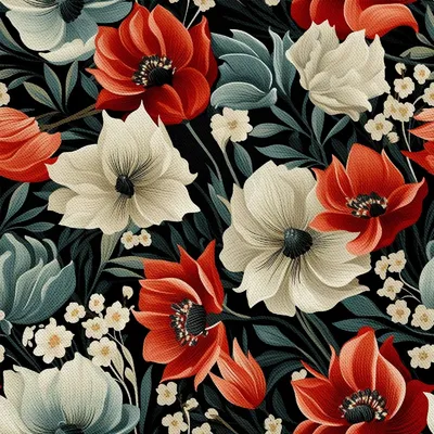 Produktbild von OUTDOOR DEKOSTOFFE OXFORD - Motiv Blumen I DX5481