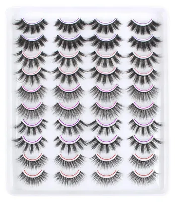 Produktbild von Falsche Wimpern Wispy 3D 20 Paar Set 5 Stile Faux Mink Lashes wiederverwendbar