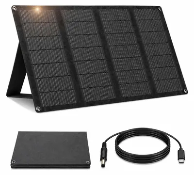 Imagen del producto de Panel solar portátil de 40 W, plegable, con salidas USB-C y USB-A