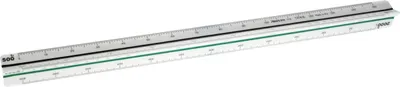 Produktbild von Dreikantmaßstab Vermessung Kunststoff 30cm weiß Packung mit 10 Stück