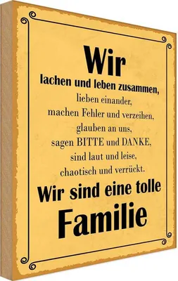 Produktbild von vianmo Holzschild 18x12 cm wir sind eine tolle Familie Dekoration