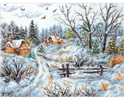 Obrázek produktu pro Sada pro výšivku křížkem "Zimní den", Magic Needle, rozměry 36x28 cm