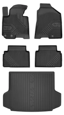 Produktbild von Gummi-Fußmatten für Hyundai ix35 I 2009-2015 (SUV, fester Ladeboden) – Schwarz, passgenau – Wielganizator