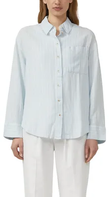 Produktbild von s.Oliver Damen Bluse – Leinenmix, gestreift, Relaxed Fit