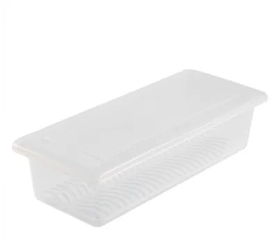 Produktbild von Kühlschrank-Lebensmittelbox, transparent, abnehmbare Abtropfschale, Kühlschrankbehälter mit Deckel für Obst und Gemüse
