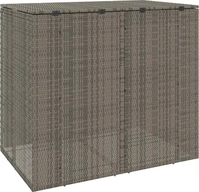 Produktbild von vidaXL Mülltonnenbox 2 pcs Grau 130 x 80 x 115 cm Polyethylen