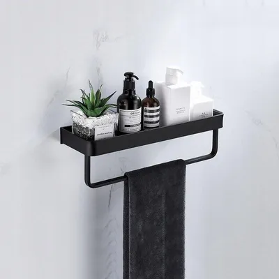 Produktbild von Duschablage Loft Aluminium Schwarz 30cm Ohne Bohren