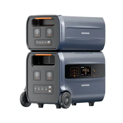 Produktbild von RUNHOOD Balkonkraftwerk 2,4kWh F2400 mit B2400,Balkonkraftwerkspeicher,mobile Powerstation ,LiFePO4