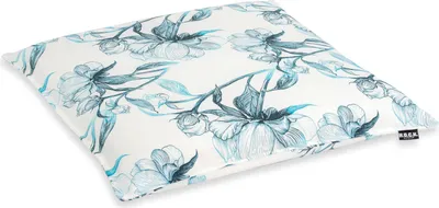 Produktbild von H.O.C.K. Fleur de aqua Outdoor Sitzkissen mit Biese 45x45x6cm türkis