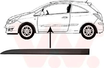 Produktbild von VAN WEZEL Zierleiste für die Tür Vorne Links Leiste für OPEL Corsa D Schrägheck (S07) 3750427