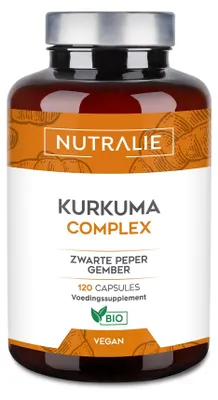 Image de Curcuma biologique avec gingembre et poivre noir (120 capsules)