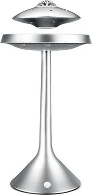Image de Haut-parleur flottant magnétique Bluetooth, haut-parleur flottant OVNI avec base lumineuse LED, rotation de 360 degrés, haut-parleur flottant sans fil pour décoration de bureau à domicile, appareils techniques cools