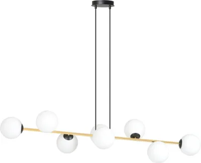 Immagine prodotto di Lampadario da tavolo Emibig 8xE14 10W GRAVITY 8 nero, oro, bianco 1241/8