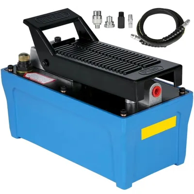 Produktbild von 0,85L Luft-Hydraulikpumpe, 8,04 kg Pneumatische Hydraulische Fußpumpe - 10.000 Pfund Hydraulische Luftpumpe, Hydraulische Fußpumpe, Kreiselpumpe - Autoreparatur Blau