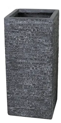 Productafbeelding van Bloempot Pot kubus hoog b23h51 grafiet Fiberclay clayfibre MCollections