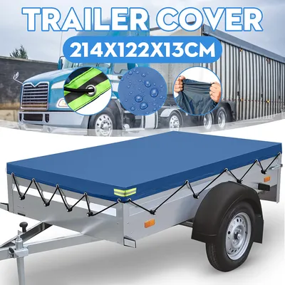 Produktbild von Anhängerplane PKW Abdeckplane Flachplane Blau mit Gummiseil 2140x1220x130mm