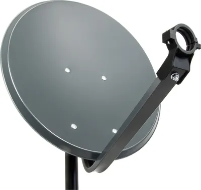 A satellite dish antenna mounted on a pole.