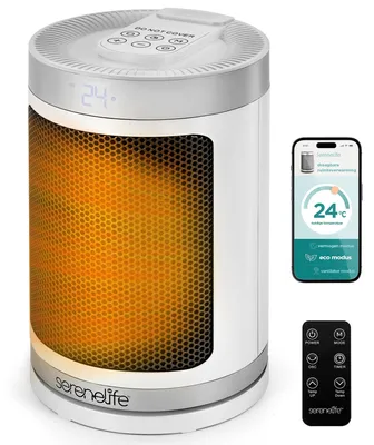 Zdjęcie produktu dla Elektryczny grzejnik przenośny - moc 1500 W - biały - grzejnik ceramiczny