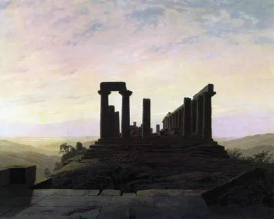 Produktbild von Caspar David Friedrich Kunstdruck Bild - Junotempel In Agrigent, 1828 (40 x 50 cm)
