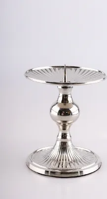 Produktbild von Altarkerzen Scheibenleuchter Silber H 15 cm Ø13 cm