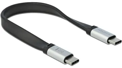 Imagen del producto de Cable USB Delock: Conector USB-C (macho) de 24 pines a conector USB-C (macho) de 24 pines