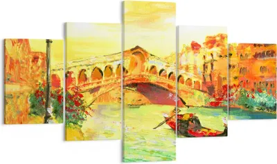 Produktbild von Bild auf Leinwand - Leinwandbild - Venedig Gondel - 125x70cm - Wand Bild - Wanddeko - Wandbilder - Leinwanddruck - Bilder - Kunstdruck - Wanddekoration - Leinwand bilder - Wandkunst - EA125x70-3841