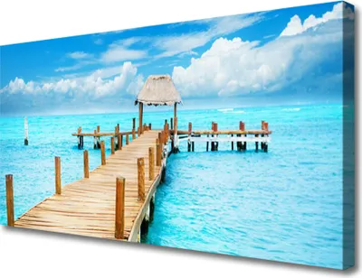 Produktbild von Tulup Leinwand-Bilder 100x50 Wandbild Canvas Kunstdruck Brücke Meer Architektur