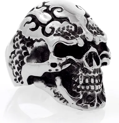 Produktbild von Karisma Edelstahl 316L Ring -Totenkopf skull Bulk Gothic - Hoch Poliert - SRSK005 - 67 (21.3)