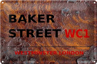 Produktbild von Blechschild London 30x20cm Street Baker street WC1