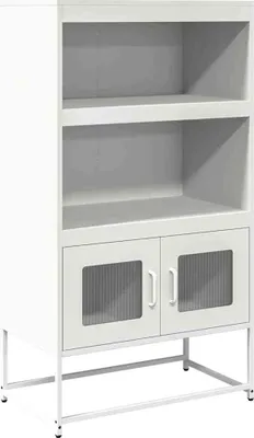 Produktbild von Highboard Weiß 68x39x123 cm Stahl