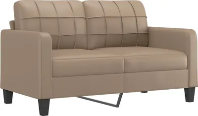 Produktbild von vidaXL 2-Sitzer-Sofa Cappuccino-Braun 140 cm Kunstleder