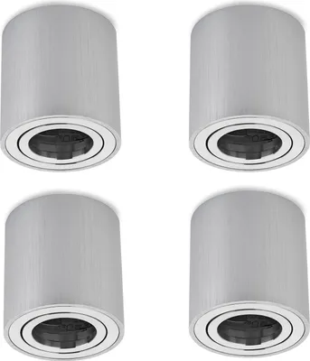 Produktbild von Sweet LED Aufbaustrahler GU10 aus Aluminium rund Decken Aufbauspot 4er