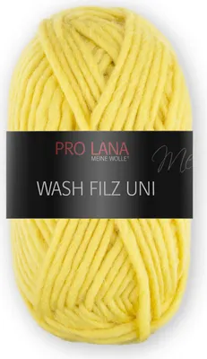 Produktbild von Pro Lana Wash-Filz Uni 50g - Filzwolle (124) gelb