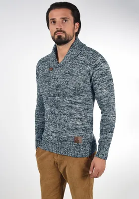 Produktbild von SOLID SDPhil Herren Pullover Strickpullover Grobstrick Pullover mit Schalkragen 100% Baumwolle Regular fit