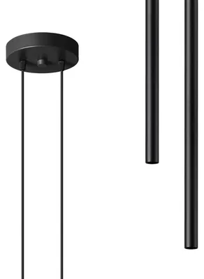 Produktbild von Hängeleuchte Metall G9 15 cm breit H: max. 118 cm Schwarz 2-flammig Modern