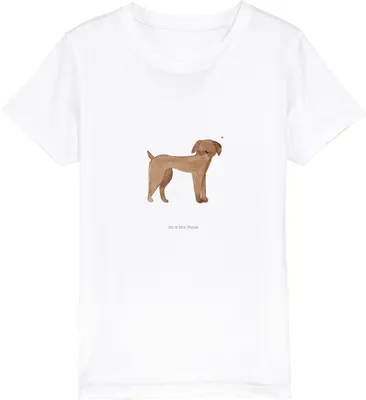 Produktbild von Mr. & Mrs. Panda Kleinkinder T-Shirt Hund Dogge 12-14 Jahre (152/164) - Weiß - Geschenk, Kinder Baumwollshirt, Kleinkind, Hunde, Niedlich, für, Herz, Teenager, Sprüche