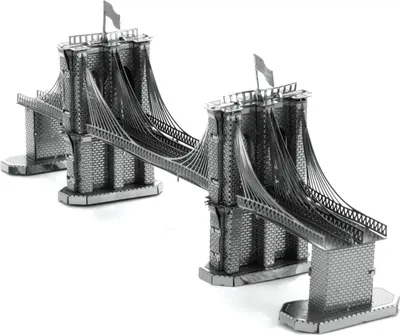 Produktbild von Metal Earth Fascinations, Brooklyn Bridge 3D Metall Puzzle, Konstruktionsspielzeug, Lasergeschnittenes Modell