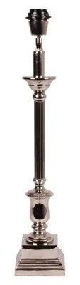 Image de Base de lampe de table, 60 cm, argentée, en aluminium