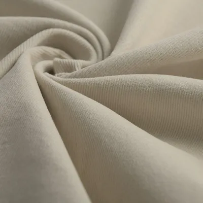 Imagen del producto de Tejido de terciopelo, 140 cm de ancho, color beige, certificado