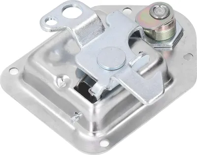 Image de Poignée de caisse à outils avec 2 clés, acier inoxydable 304, cadenas à palette argenté pour camion, camping-car, remorque, VTT, UTV
