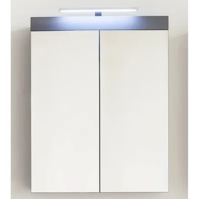 Produktbild von Spiegelschrank inkl. Beleuchtung ALTENA-19 in Grau Hochglanz, B/H/T: ca. 60/77/17 cm