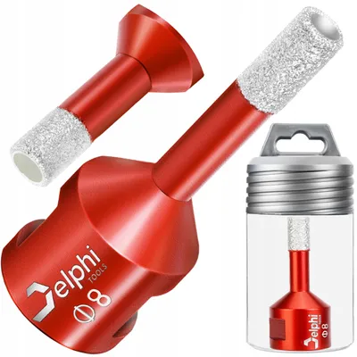 Produktbild von Delphi Tools | Diamant-Lochbohrer 8mm - M14 Gewinde - für Fliesen Granit Keramik - Vakuumlötung