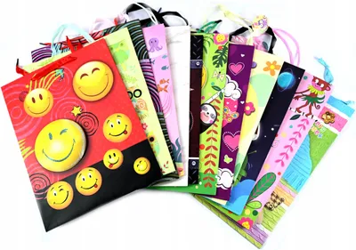 Produktbild von 12x Geschenktüten Groß 30x40cm - Geschenkbeutel Set Geburtstag Papiertüten Mix