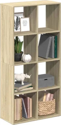 Productafbeelding van Maison Exclusive - Boekenkast als roomdivider, Sonoma-eikenhout, 69,5 x 29 x 137,5 cm