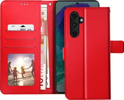 Immagine prodotto di Avizar, Samsung Galaxy M55 Cover portafoglio vintage con funzione stand, rosso