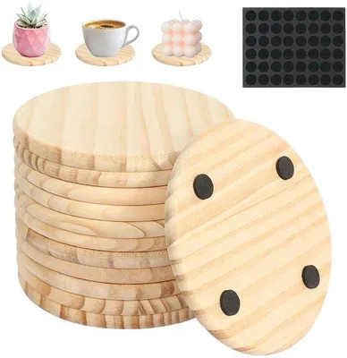 Immagine prodotto di Sottobicchieri in legno di quercia - Set da 12 - Antiscivolo
