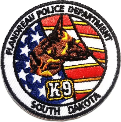 Produktbild von K9 Police Department Logo - Aufnäher, Bügelbild, Aufbügler, Applikationen, Patches, Flicken, Zum Aufbügeln, Größe: 7.7 x 7.7 cm