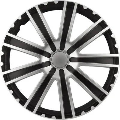 Produktbild von 13" Zoll Radkappen Schwarz/Silber Radzierblenden Radblenden PP 5123 AutoStyle
