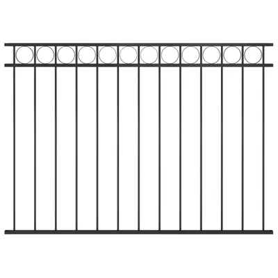 Zdjęcie produktu dla Vidaxl Zauntafel 1.7x1.2 m Stahlschwarz